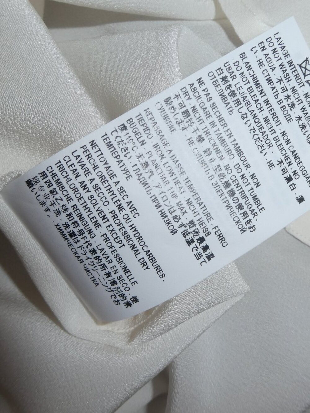 Saint Laurent Paris Silk Authentic White dress shirt/blouse Size -F40 Italy - Picture 7 of 9